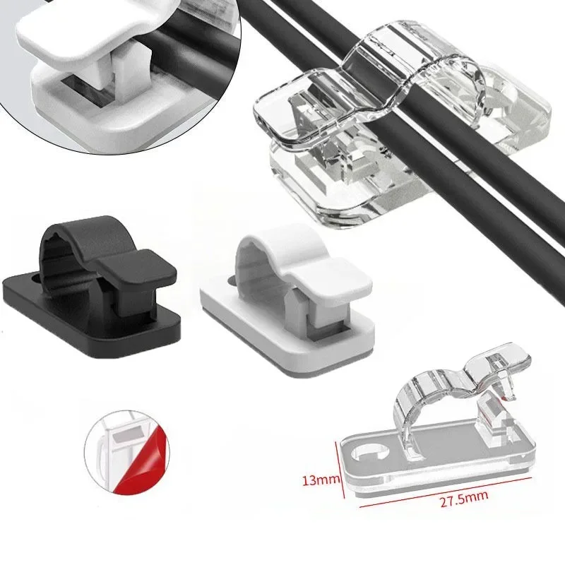 Pegboard Office Organizer - 10/50Pcs Self Adhesive Cable Clips Cord