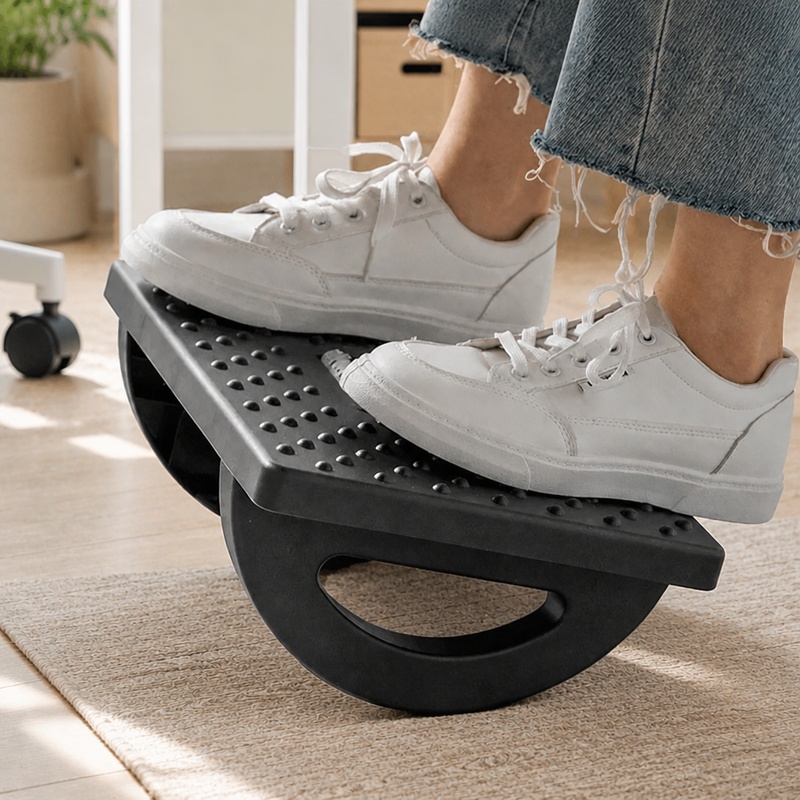 Office Furniture Wholesale - Portable Foot Stool with Massage Rollers