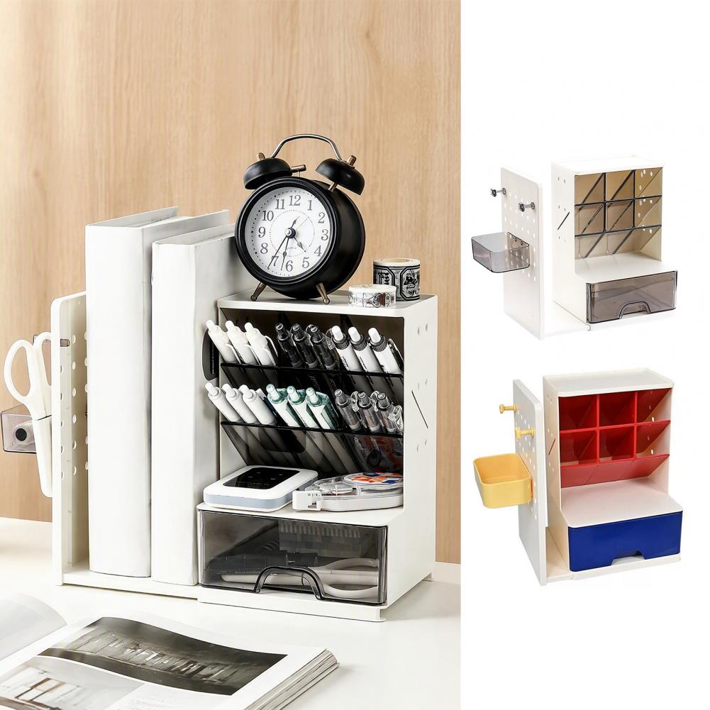 Pegboard Office Organizer - Desk Organizer with Pen Holder Adjustable