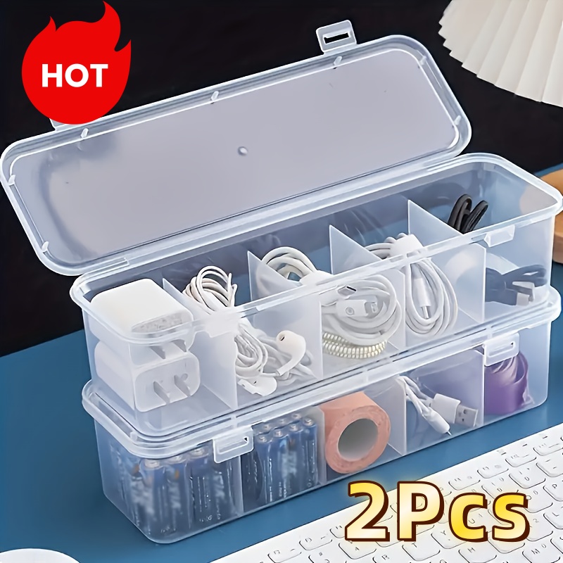 Pegboard Office Organizer - 2Pcs Large Cable Management Box with