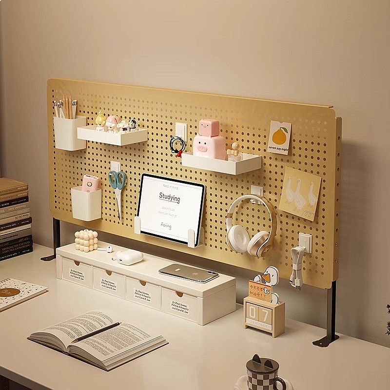 Pegboard Office Organizer - Vertical Pegboard Desk Organizer Adjustable Standing