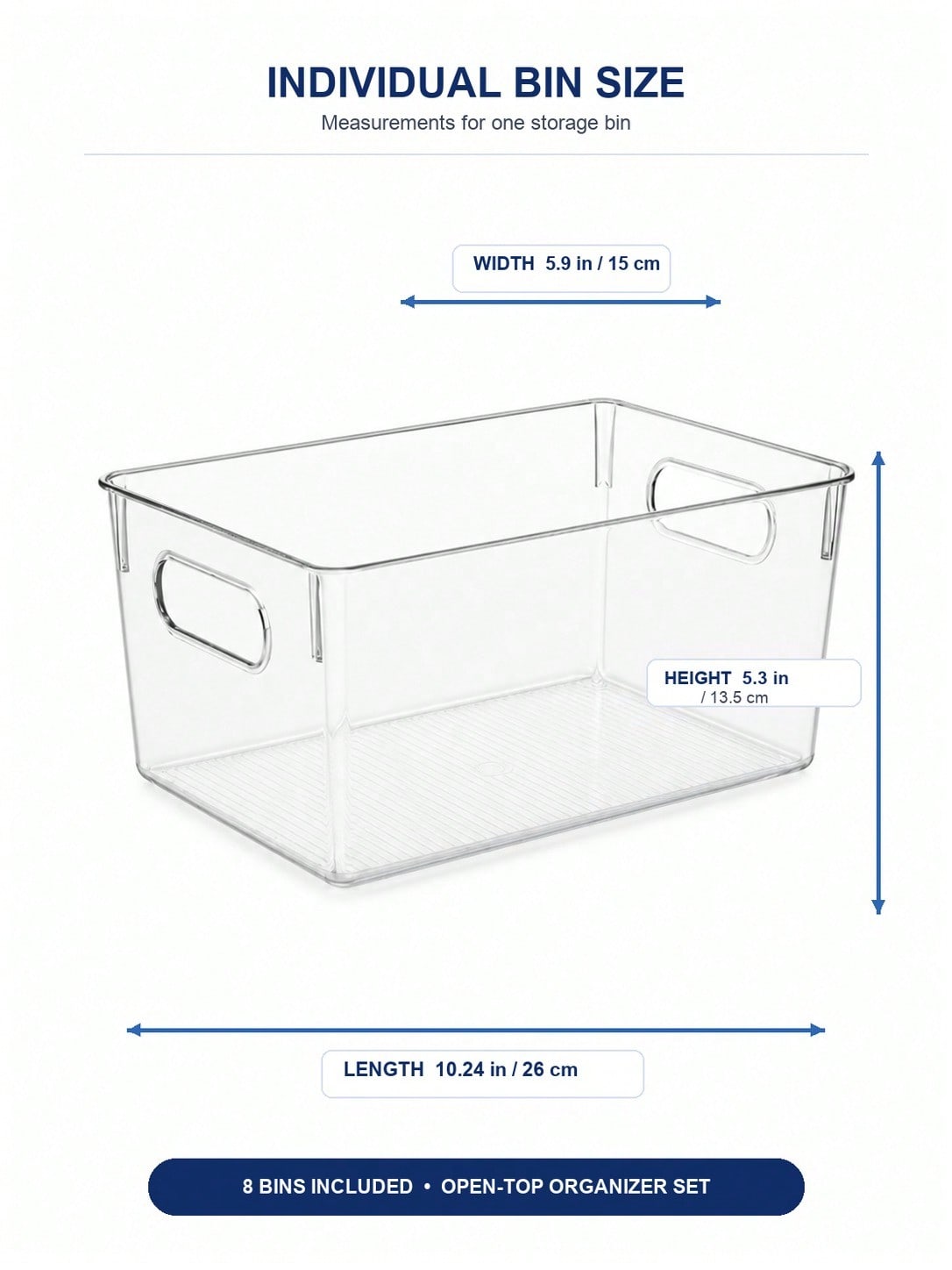 8-Pack Clear Storage Bins with - Pegboard Office Organizer recension och pris