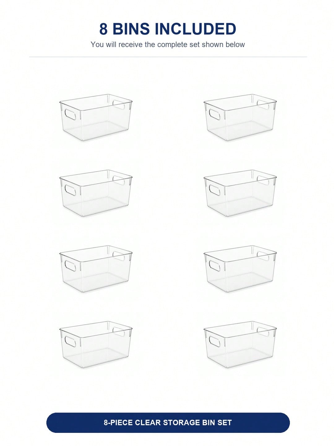 8-Pack Clear Storage Bins with - Pegboard Office Organizer recension och pris