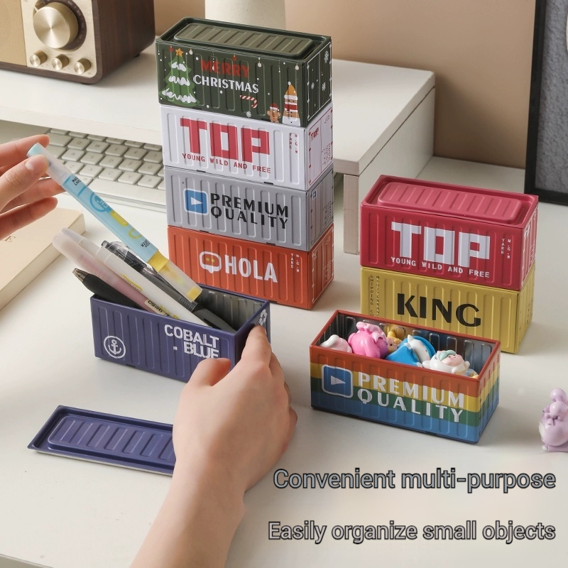 Compact Iron Storage Container - Pegboard Office Organizer recension och pris