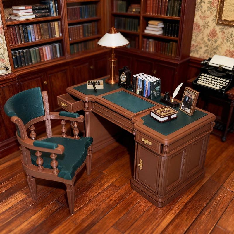 1:12 Scale Dollhouse Mini Vint - Office Furniture Set recension och pris