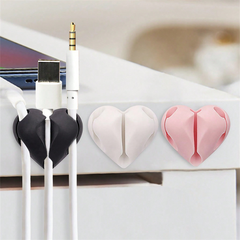 2pcs Heart-Shaped Mini Cable W - Pegboard Office Organizer recension och pris