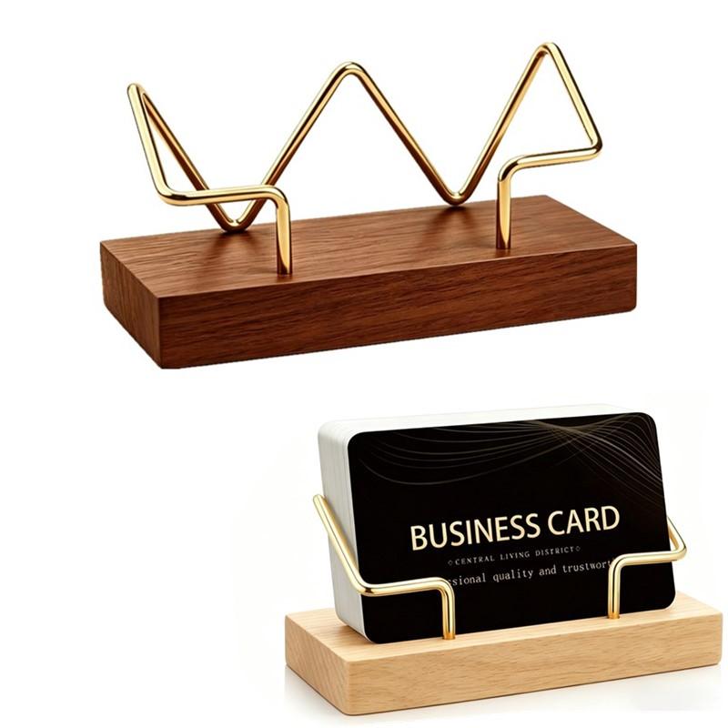 【A8】Wooden Business Card Holde - Pegboard Office Organizer recension och pris