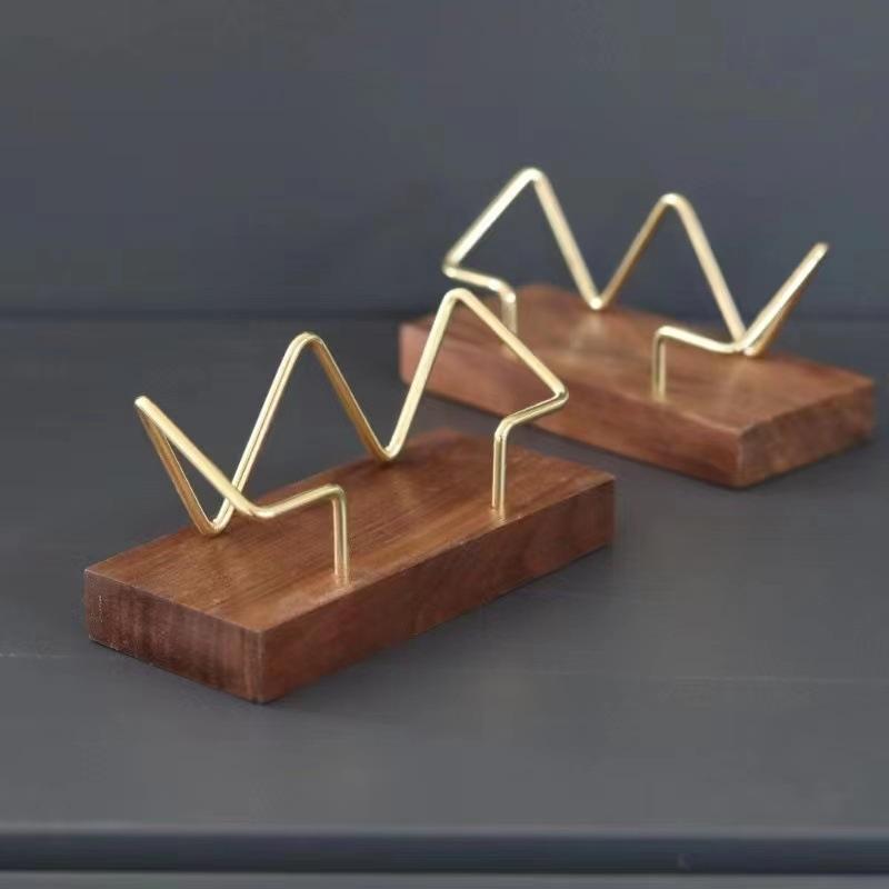 【A8】Wooden Business Card Holde - Pegboard Office Organizer recension och pris