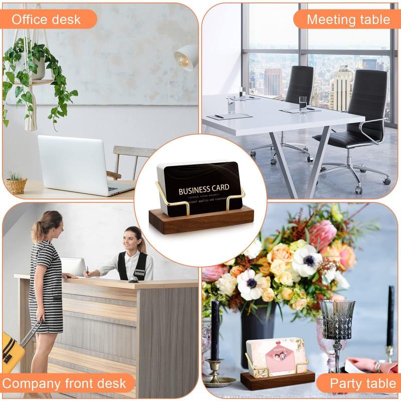 【A8】Wooden Business Card Holde - Pegboard Office Organizer recension och pris