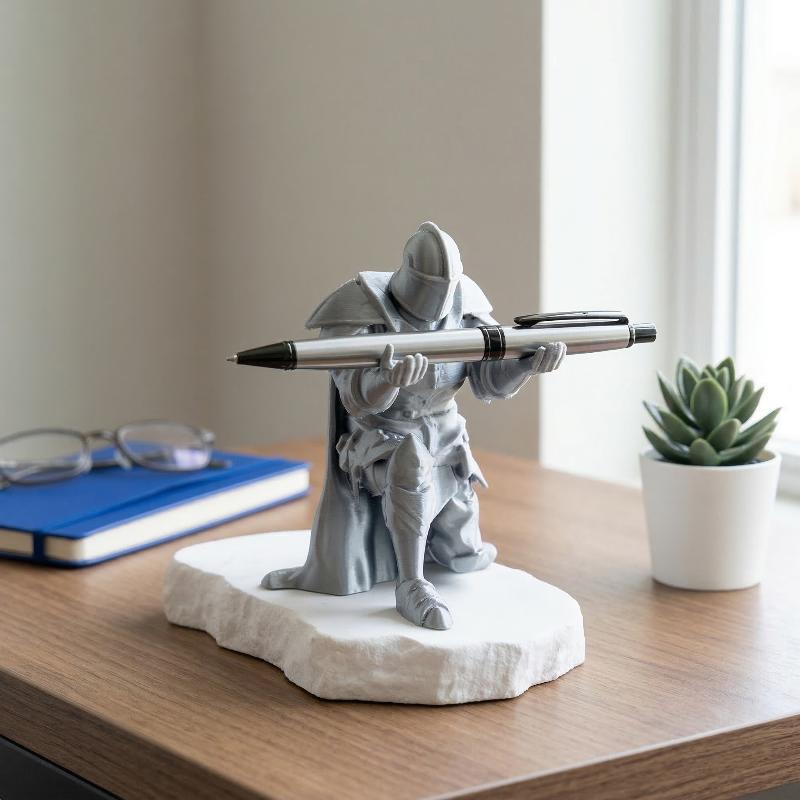 Knight Pen Holder Resin Mediev - Pegboard Office Organizer recension och pris