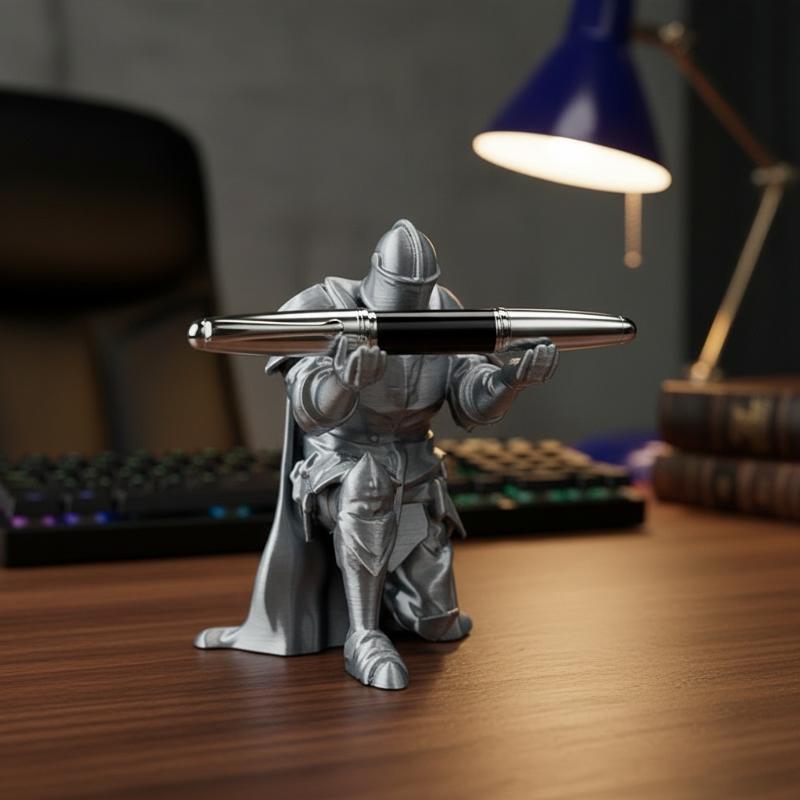 Knight Pen Holder Resin Mediev - Pegboard Office Organizer recension och pris