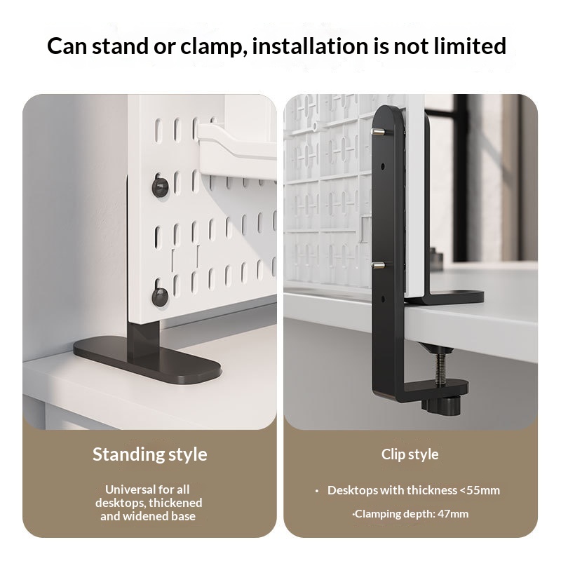 No Drill Clamp Mount Vertical  - Pegboard Office Organizer recension och pris