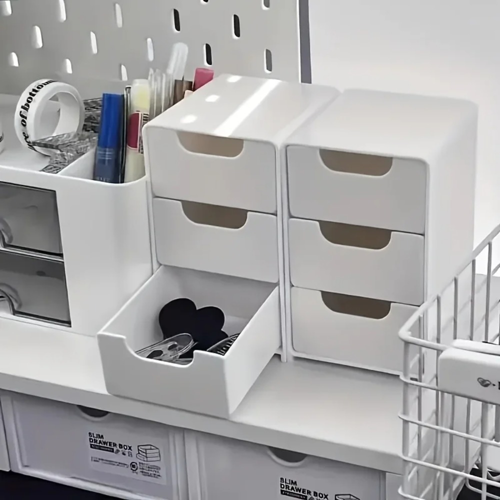 Chic 3-Tier Desk Organizer wit - Pegboard Office Organizer recension och pris