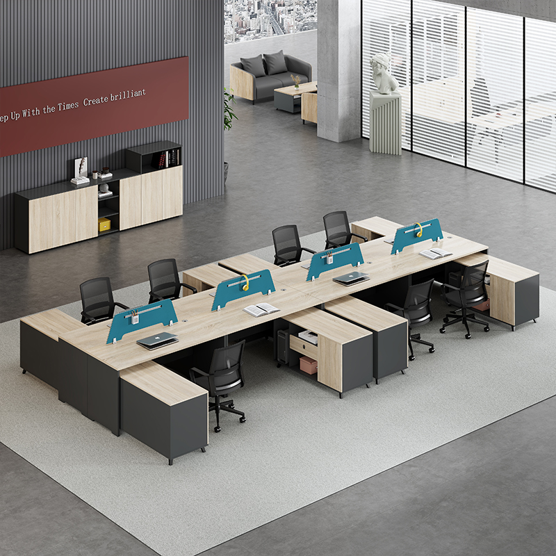 &Modern 4 Seat Staff Office De - Office Furniture Set recension och pris