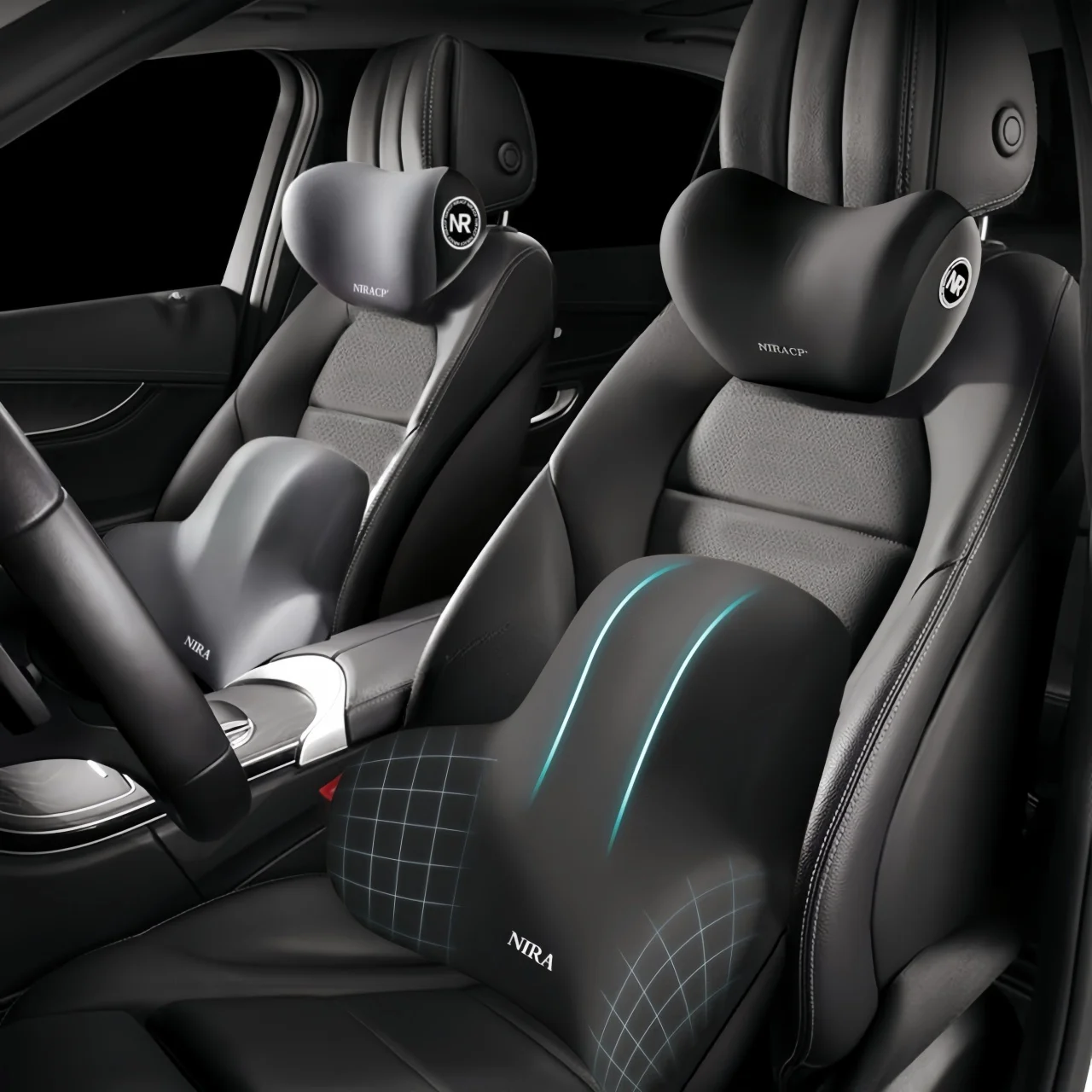 Car Seat Neck Pillow & Lumbar  - Office Furniture Set recension och pris